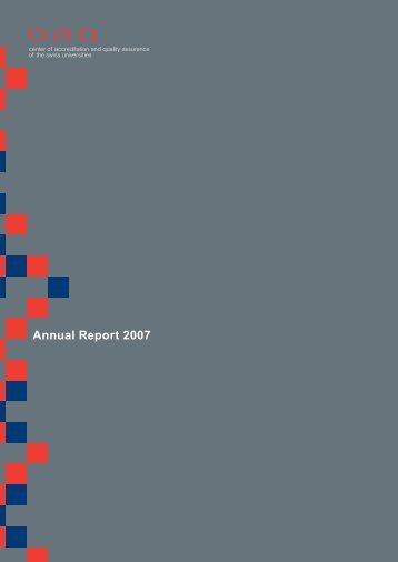 Annual Report 2007 - OAQ Organ fÃ¼r Akkreditierung und ...