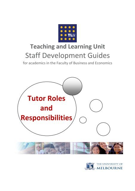 Staff Developm Ent Guides Tutor Roles And Responsibilities