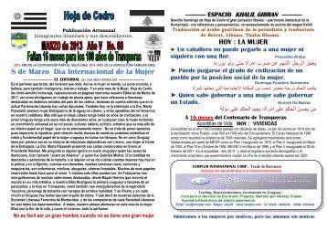 8 de Marzo DÃ­a Internacional de la Mujer - World Lebanese Cultural ...