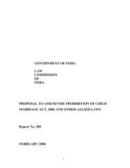 Proposal to amend the prohibition of Child Marriage Act, 2006 and ...