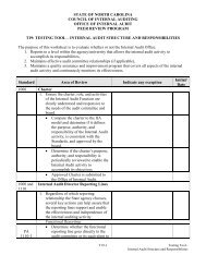 T19: Testing Tool - Internal Audit Structure and Responsibilities