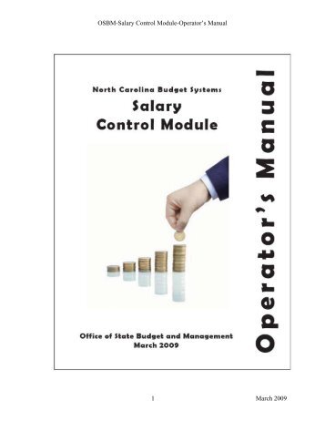 Salary Control System Manual - Office of State Budget and ...