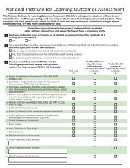 Survey Questionnaire - National Institute for Learning Outcomes ...