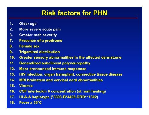 Strategies for the Prevention of Postherpetic Neuralgia - immpact