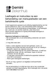 Leefregels en instructies na een behandeling van marsupialisatie ...