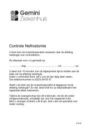Controle Nefrostomie - Gemini Ziekenhuis
