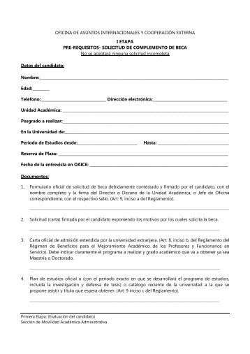I etapa Pre-requisitos MA.pdf - Oficina de Asuntos Internacionales y ...