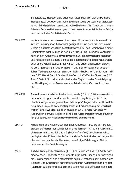 Allgemeine Verwaltungsvorschrift zum Waffengesetz (WaffVwV)