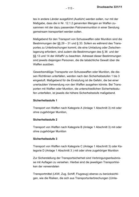 Allgemeine Verwaltungsvorschrift zum Waffengesetz (WaffVwV)