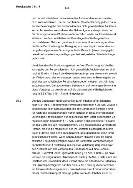 Allgemeine Verwaltungsvorschrift zum Waffengesetz (WaffVwV)