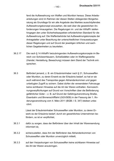 Allgemeine Verwaltungsvorschrift zum Waffengesetz (WaffVwV)