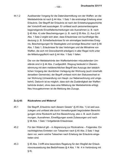 Allgemeine Verwaltungsvorschrift zum Waffengesetz (WaffVwV)