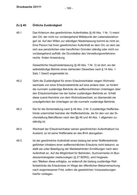 Allgemeine Verwaltungsvorschrift zum Waffengesetz (WaffVwV)