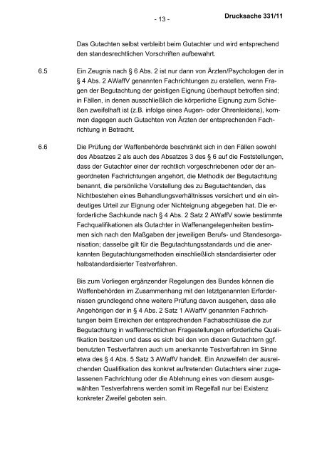 Allgemeine Verwaltungsvorschrift zum Waffengesetz (WaffVwV)