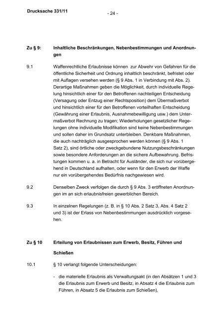 Allgemeine Verwaltungsvorschrift zum Waffengesetz (WaffVwV)