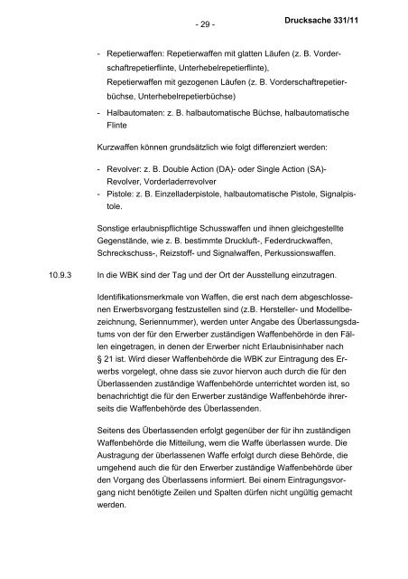 Allgemeine Verwaltungsvorschrift zum Waffengesetz (WaffVwV)