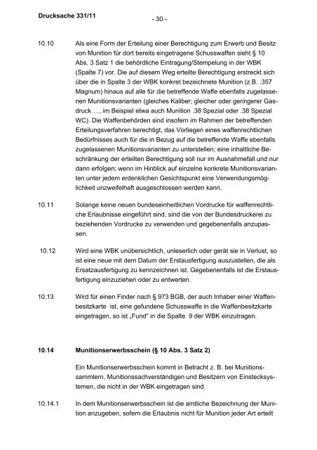 Allgemeine Verwaltungsvorschrift zum Waffengesetz (WaffVwV)