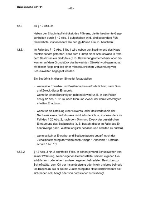 Allgemeine Verwaltungsvorschrift zum Waffengesetz (WaffVwV)