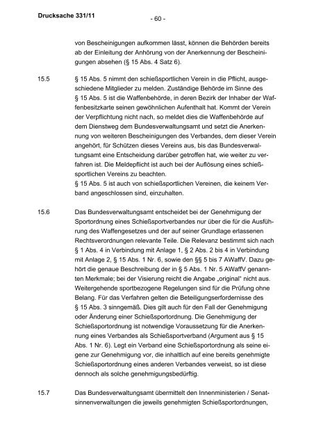 Allgemeine Verwaltungsvorschrift zum Waffengesetz (WaffVwV)