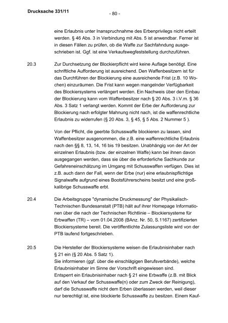 Allgemeine Verwaltungsvorschrift zum Waffengesetz (WaffVwV)