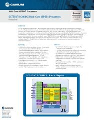 OCTEON II CN68XX Multi-Core MIPS64 Processors - Cavium