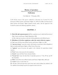 The Protection of Plant Variety and Farmer's Rights Regulations, 2006