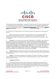 cisco systems international bv. equipment ... - Stifter-helfen.de