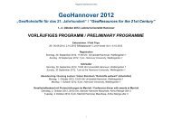 vorlÃ¤ufiges programm / preliminary programme - GeoHannover-2012