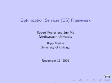 Optimization Services (OS) Framework - Coin-OR