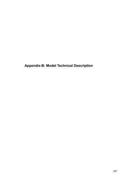 A. List of Model Parameters. B. Model Technical Description