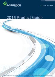Backsafe Australia 2015 Product Guide