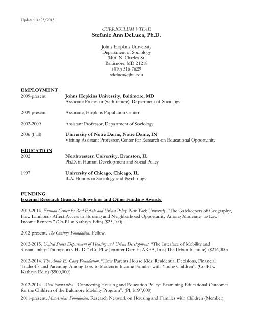 Curriculum vitae jhu picture