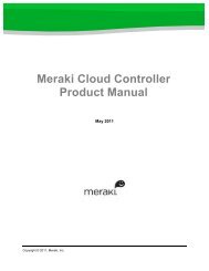 Meraki Cloud Controller Product Manual - Cloud Distribution