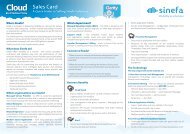 Sinefa Sales Card - Cloud Distribution