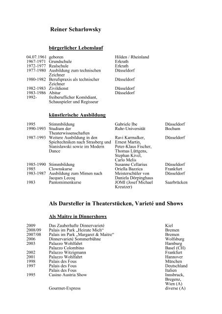 Curriculum deutsch - Scharlowsky.de