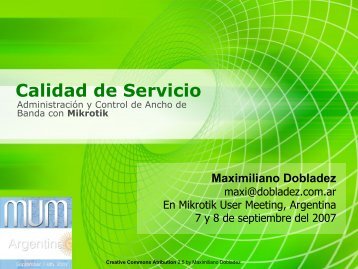 Calidad de Servicio - MUM - MikroTik