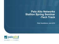 Palo Alto Networks Stallion Spring Seminar -Tech Track