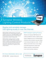 Synapse Wireless Lighting Control Products