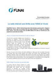 La radio internet sans limite avec FUNAI et vTuner