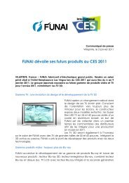 FUNAI dévoile ses futurs produits au CES 2011