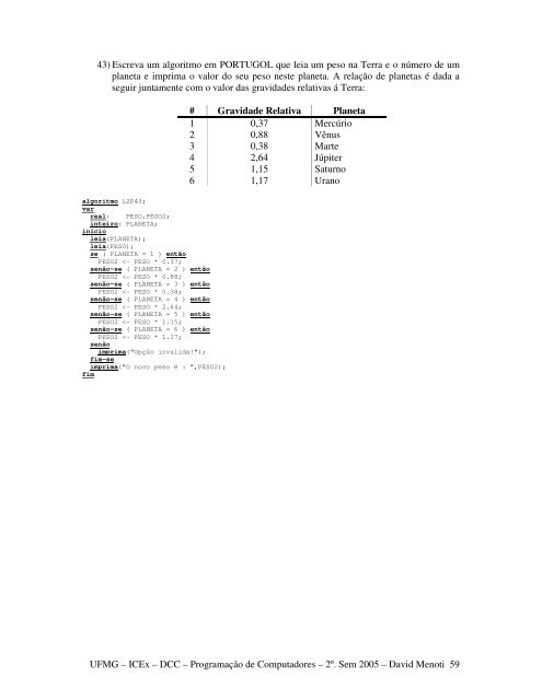 Lista 02 - DCC/UFMG