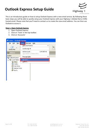 Outlook Express Setup Guide