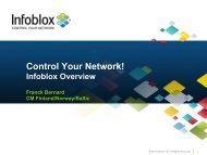 How to control Your network with Infoblox - Stallion