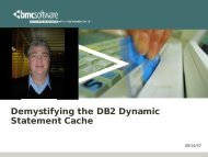 Demystifying the DB2 Dynamic Statement Cache (William ... - neodbug