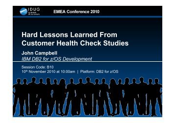 Hard Lessons from Customer DB2 Health Check Studies - neodbug