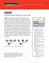 SNAP (Synapse Network Appliance) protocol - Synapse Wireless