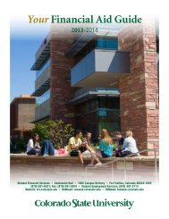 Your Financial Aid Guide - Colorado State University