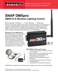 SNAP DMXpro Product Brief - Synapse Wireless