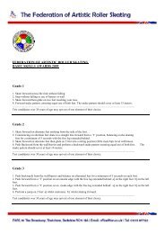 Basic Skills - Grades - Federation of Artistic Roller Skating