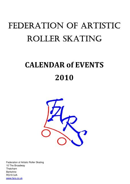 FEDERATION OF FEDERATION OF ARTISTIC ROLLER SKATING ...